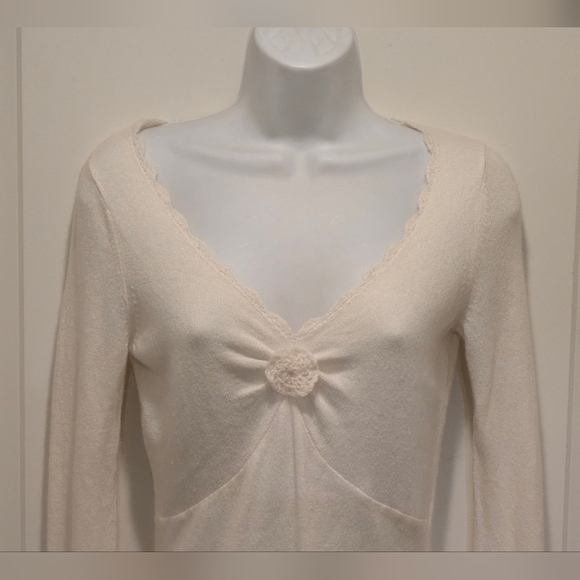 EUC Easel S Delicate Mohair Angora Blend Lace Detail Sweater - Picture 2 of 6